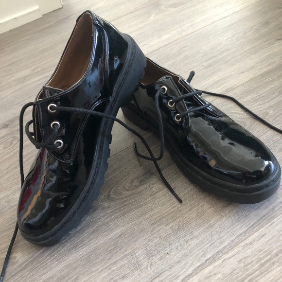 TopShop Chunky Patent Leather Loafers - Picture 12 of 12